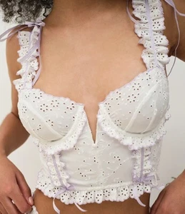 Victoria's Secret For Love And Lemons Bustier mit Wirbelösen 36C lila sexy NEU - Bild 1 von 4