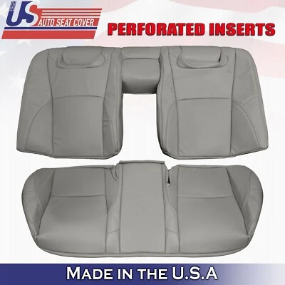 2007 to 2012 For Lexus ES350 2nd Row Top & Bench Bottom Leather Seat Covers Gray - Image 1 of 4
