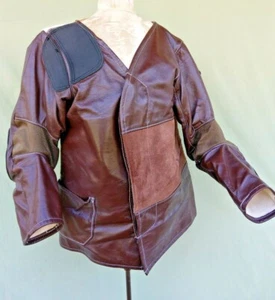 Vintage Hawkeye Sports USA Heavy Leather Suede Shooting Jacket Size 42" ?? - Bild 1 von 12
