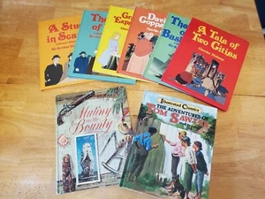  Illustrated classic book lot  1985 Charles Dickens Author Doyle Twain ITALY - Imagen 1 de 3