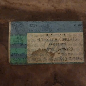 Lynyrd Skynyrd Concert Ticket- Memphis The Pyramid 1993- Mid-South Concerts - Picture 1 of 3