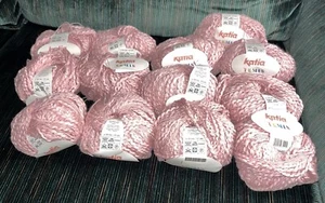 Lot of 13 Balls Katia Temis Yarn Powder Pink Baby Pink Cotton Blend 137 Yds ea - Picture 1 of 4