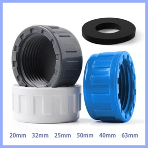 Water Pipe Cap PVC Stop End Female Thread Fittings Plug Lock 20 25 32 40 50 63mm - Picture 1 of 6