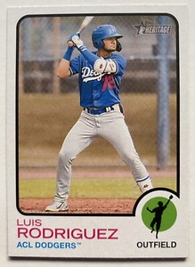LUIS RODRIGUEZ RC 2022 TOPPS HERITAGE MINOR LEAGUE #206 LA DODGERS SP ROOKIE