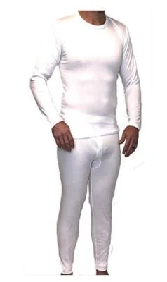 Conjunto térmico forrado de vellón ultra suave de invierno para hombre ropa interior larga John con mosca Foto 1 de 4