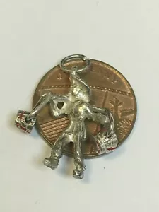 Traditional Vintage Sterling Silver WATER CARRIER CHARM - Picture 1 of 2