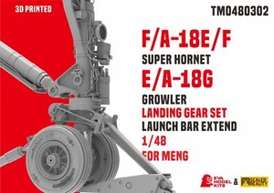 1/48 E/A-18E/F SUPER HORNET E/A-18G GROWLER LANDING GEAR SET LAUNCH BAR EXTEND - Picture 1 of 7