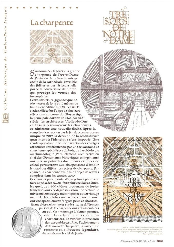 France 2024 treasure NOTRE DAME Paris The framework Nicknamed forest ms1v DOC PH - Image 1 of 1