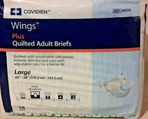 Covidien Wings gesteppte Slips für Erwachsene mit verstellbaren Laschen schwer saugfähig groß - Bild 1 von 10