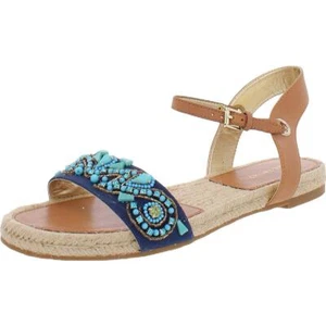 Ivanka Trump Cissa Blue Multi Leather Ankle Strap Espadrilles Sandal -  US 8 M - Picture 1 of 3
