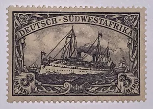 Travelstamps: Germany SOUTH WEST AFRICA Stamps 3 Mark Kaiser’s Yacht MOGH WMK - Picture 1 of 5