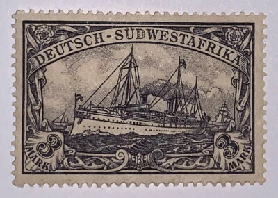 Travelstamps: Germany SOUTH WEST AFRICA Stamps 3 Mark Kaiser’s Yacht MOGH WMK - Image 1 of 4
