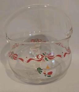 HIMARK Vintage Handmade Holiday Goose 5" Crystal Basket (Bowl) w/Handle "RARE" - Picture 1 of 18