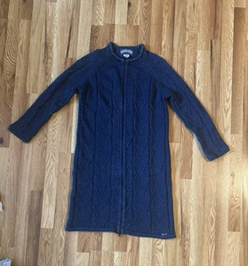 Maglione blu Willi's colletto donna taglia L blu pescatore maglia denim grosso vintage - Foto 1 di 3