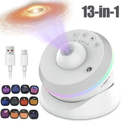 LED Sternenhimmel Projektor HD Planetarium Nachtlicht 13 in 1 Galaxy Film Discs - Bild 1 von 4