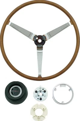 OER Deluxe Sport Woodgrain Steering Wheel Kit For 1969-1970 Pontiac Models - Image 1 of 4