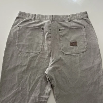 Pantalones de Carpintero Nautica Vintage Para Hombre 36x29 Crema Pana Y2K Pierna Ancha Años 90 Foto 1 de 4