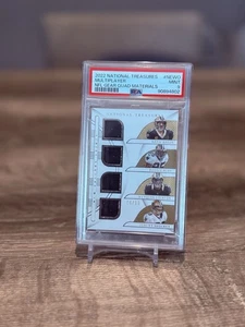 2022 National Treasures NFL Game Gear Quad Materials #NEWO /99 Saints PSA 9 - Picture 1 of 2