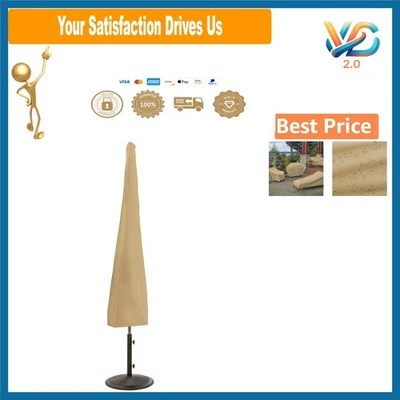 Cubierta de paraguas de patio de 11 pies resistente al agua Terrazo para protección redonda Foto 1 de 4