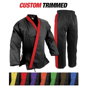 Uniforme recortado personalizado Gi TSD Karate Tekwondo Gi cintura elástica artes marciales - Imagen 1 de 20