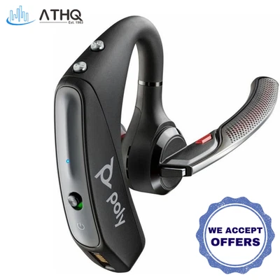 Poly Voyager 5200 UC Bluetooth Wireless Headset Noise Cancelling + BT700 7K2F3AA - Image 1 of 4