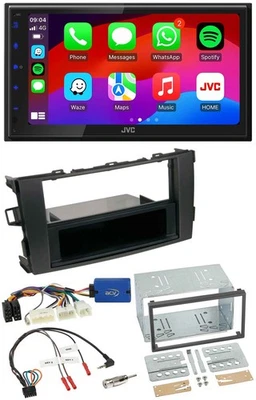 JVC Bluetooth USB Lenkrad 2DIN DAB Autoradio für Toyota Auris 2011-2012 schwarz - Bild 1 von 4