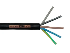 5G4mm² 5x4 TITANEX H07RN-F flexible Gummischlauchleitung Starkstromkabel 5m - Bild 1 von 1