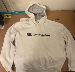 Champion Sweater White Pullover Hoodie Hooded Sweatshirt Kids/ Youth size XL - Picture 1 of 3