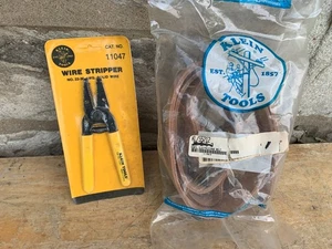 Klein Tools 2 Pc Cat # 5207L Electricians Belt & 11047 Wire Cutter Stripper USA - Picture 1 of 8