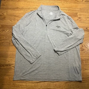Callaway Shirt Herren 2XL grau Quarter Zip Langarm Golf Performance Pullover - Bild 1 von 6