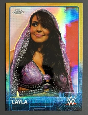 2015 WWE Topps Chrome Layla Gold Refractor/50 - Image 1 of 3