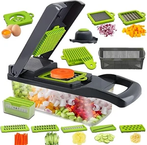 Cut Onions, Potatoes, Tomatoes, and More! 14-in-1 Vegetable Slicer & Chopper wit - Picture 1 of 6