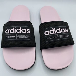 adidas Herren Adilette Duramo Primegreen Komfort Pantoletten Sandalen Gr. 13 schwarz/pink - Bild 1 von 5