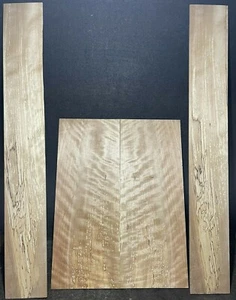 ECO-FRIENDLY TONEWOOD, SPALTED FLAMED YELLOW BIRCH BACK AND SIDES SET FOR DREAD - Picture 1 of 3