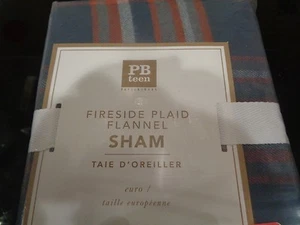 Pottery Barn Teen Fireside euro sham flannel New - Picture 1 of 2