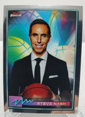 Steve Nash 2021 Topps Finest Basketball #38 Debut Edition Nets Suns Mavericks - Image 1 of 2