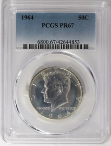 1964 Kennedy Proof Silver Half Dollar PCGS PR67 50c - Picture 1 of 4