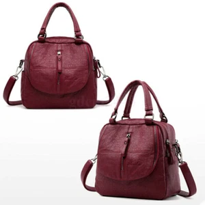 2022 HOT Women Faux Leather Backpack Shoulder Bag Rucksack Crossbody Travel Bag - Picture 1 of 13