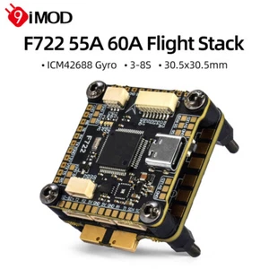 9IMOD F722 Flight Stack Flight Control FC 55A/60A ESC For RC FPV Racing Drone - Picture 1 of 23