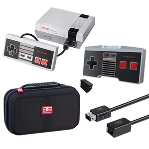 Nintendo NES Classic Edition Console Bundle 2 Wireless Controllers & Case NEW - Picture 1 of 1