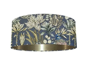 Luxurious Peacock Botanical Tapestry Fabric Lampshade *6 Brushed Linings*  - Picture 1 of 25