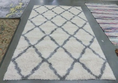 Alfombra manchada marfil/gris 6' x 9', precio reducido 1172584230 SGD257F-6 Foto 1 de 4
