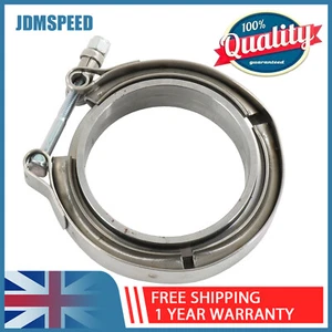 V-Band Clamp + Flanges Stainless Steel Exhaust Turbo Hose 3" Inch 76mm New - Picture 1 of 16