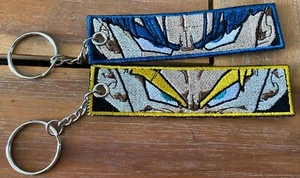 DBZ Dragon Ball Z Future Trunks Saiyan Anime Manga Embroidery Jet Tag Keychain - Bild 1 von 3