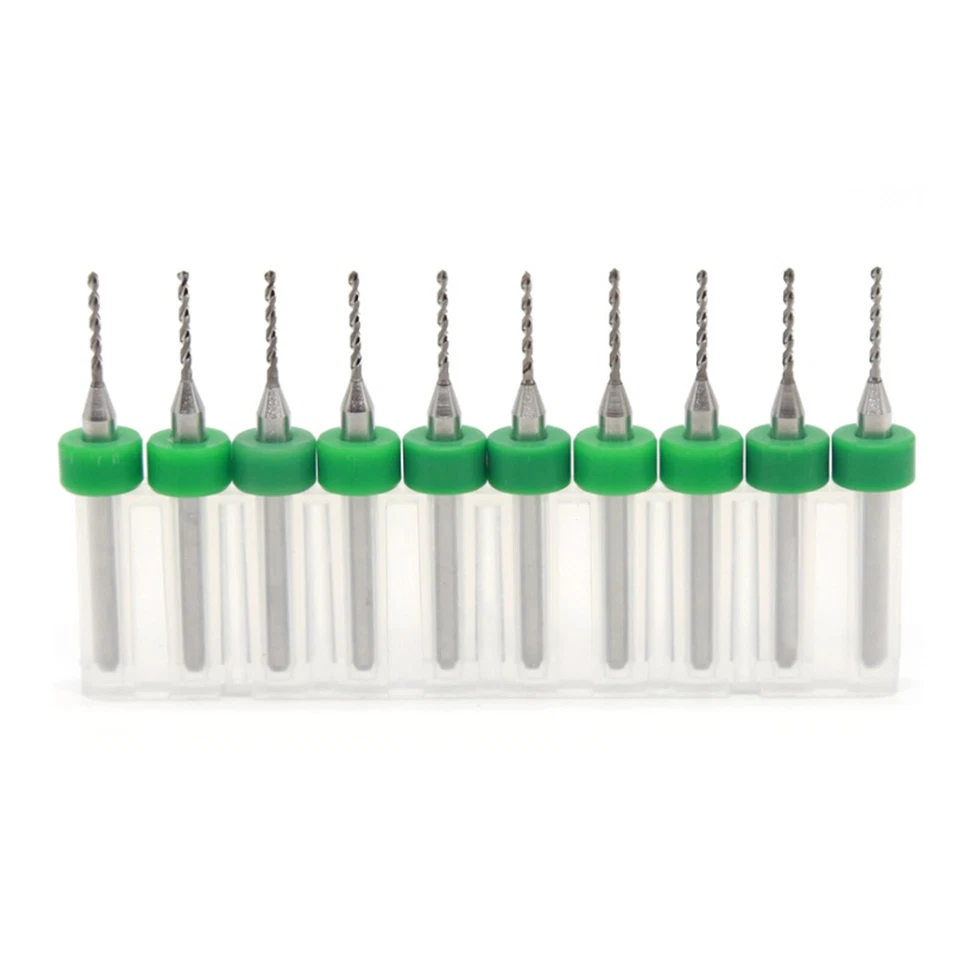 10 x 1.1mm High Quality Carbide PCB Rotary Tool Jewelry CNC Drill Bits Router - Image 1 of 1
