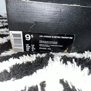 Size 9.5 - Trophy Room x Air Jordan 16 Retro French BlueBOX ONLY - Picture 1 of 5
