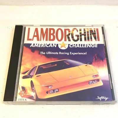 Lamborghini American Challenge Diablo Racing PC CDROM DOS 3.1 softkey Titus 1995 - Image 1 of 4