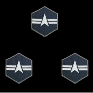 SPACE FORCE CHEVRON EMBROIDERED: SPECIALIST 3 GIFT PIN UP WOW - Picture 1 of 5