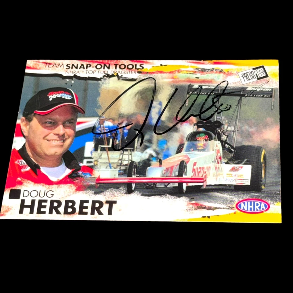 Doug Herbert 2005 PRESS PASS RACING #4 autographed TOP FUEL NHRA card RARE - Image 1 of 1