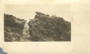 Tree Seen Thru Split in Rocks  Mystery Location RPPC Real Photo 1914? Postcard - Picture 1 of 2